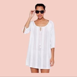 J CREW LACE STRIPE TUNIC